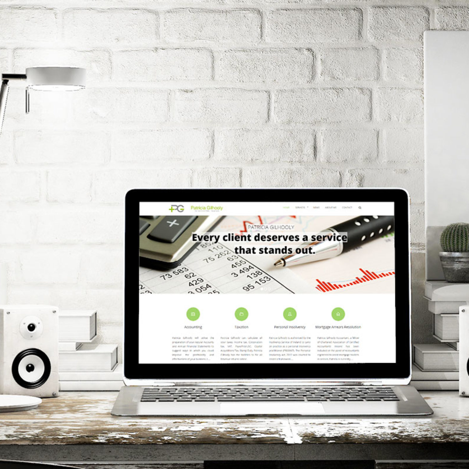 Website Design Wexford, web showcase on laptop