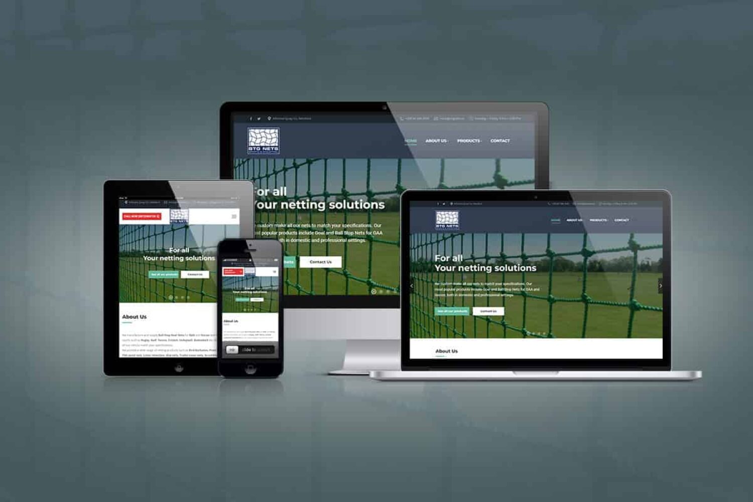 responsive website for BTG Nets
