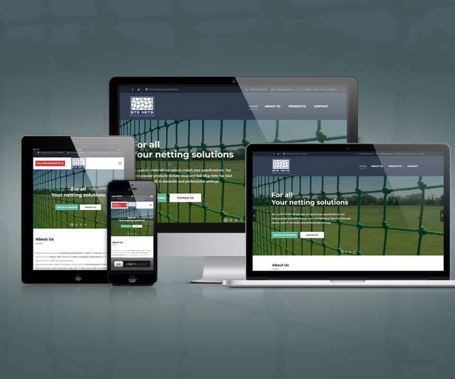 responsive website for BTG Nets